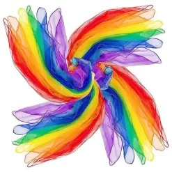 24 st Jongleringssjalar för Barn Dansmusik Sjal Färgglada Sjalar Rörelsesjal Rytmsjal för Barnrörelse> Tillbehör