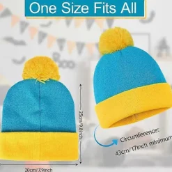 2 st Jul Cosplay Rolig Mössa och Handskar, Unisex Vinter Varm Klassisk Stickad Mössa, Halloween, Nyårs Kostymtillbehör Hat + Glove><noscript><img width=