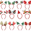 12 st juldiadem, juldiadem för kvinnor, barn och män, jultema hårband, stilar med snö> Tillbehör