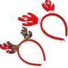 2 st jul-diadem med hjort-horn och paljetter, hårband för barn> Huvudbonader