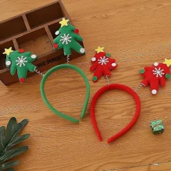 2 st jul-diadem med renar, hårband, huvudbonad för julparty> Huvudbonader