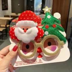 2 st Julglasögonbågar Juldekoration glasögon Julglasögon Jultomteglasögon festdekorationer med kartongpapper> Tillbehör