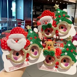 2 st Julglasögonbågar Juldekoration glasögon Julglasögon Jultomteglasögon festdekorationer med kartongpapper><noscript><img width=