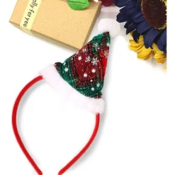 2 st julhatt pannband jul paljetthår mössa hårbåge C><noscript><img width=