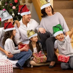 4 st jultomteluvor 2 designer dubbelsidig vändbar paljett tomte><noscript><img width=