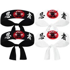 unbranded 4 st Karate Hårband Huvudband Karate Hårband Japanskt Hårband Kock Hårband> Huvudbonader