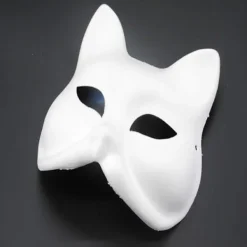 Unbranded 20 st Kattmasker Therianmasker gjorda av vitt papper för DIY-målning Cat mask><noscript><img width=