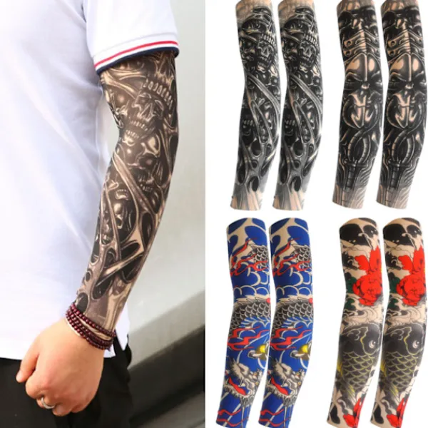 8 st kombinationsblommor armtaturing ärmar sömlösa utomhuscykling taturing solskyddsärmar cykling taturing ärmar> Smink