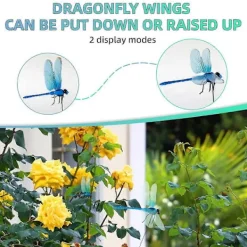 12 st Konstgjorda trollsländeklämmor för utomhusbruk 3D Trollsländedekor Trädgårdsarbete, 3D Trollslända Trädgårdsdekorativa klämmor [DB] Som Visas><noscript><img width=