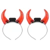 2 st LED Djävulshorn Hårband Lyser Upp, Röda Halloweenfest Kostymtillbehör> Huvudbonader
