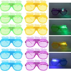 12 st LED Lysande Glasögon Fest Bar Festivaler Rekvisita Tillbehör Glasögon Nyår><noscript><img width=