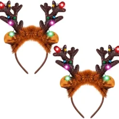 EURL 2 st Ljusa Renband med LED, Julband för Juldekorationer och Festfavörer> Tillbehör