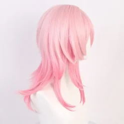 1 st Lång Rak Rosa Peruk för Honkai Star Rail 7 Mars Cosplay><noscript><img width=