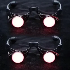2 st Lysande Glasögon LED Ljusglasögon Självlysande Glasögon Clown Lysande Glasögon för Julfest Roliga Glasögon Rekvisita><noscript><img width=