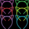 /#/6 st lysande kattöron diadem för kvinnor, diadem för flickor, halloween hår accessoarer för kvinnor, hår tiara för cosplay fest (katt)/#/> Huvudbonader