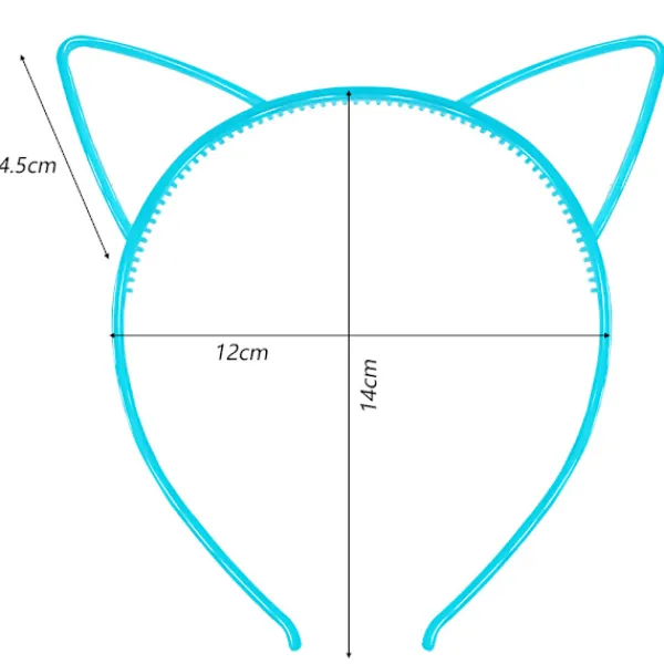 /#/6 st lysande kattöron diadem för kvinnor, diadem för flickor, halloween hår accessoarer för kvinnor, hår tiara för cosplay fest (katt)/#/> Huvudbonader