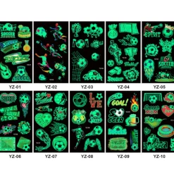 10 st lysande tatueringar för arm och ansikte - glödande tatueringar> Smink