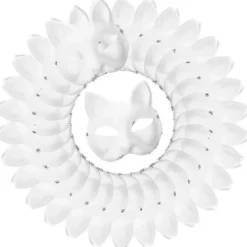 FMYSJ 30 st Maskerad Blank Mask Kattmasker Kostym Cosplay Mask DIY Omålad Kattmask (FMY)> Masker