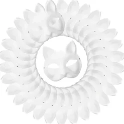 30 st Masquerade tomma mask kattmasker kostym cosplay mask gör din egen omålade kattmask> Masker