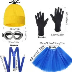 Holocky 4 st Minions Halloween Kostymtillbehör för Vuxna> Dräkter