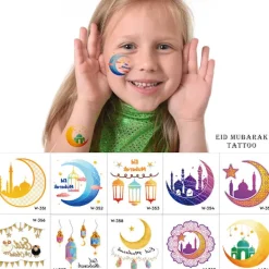 10 st Måne Tillfällig Tatuering Klistermärke Ekologi Falsk Tatuering> Smink