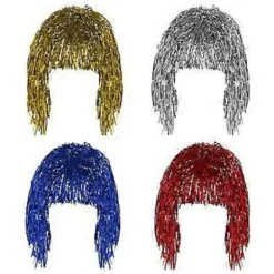 4 st Mode Folie Glitter Peruker Hårperuker Cosplay Peruker Unisex Hårperuker för Fest> Peruker