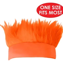1 St Orange Hårig Huvudband Hatt För Examen Skolanda Sportsliga Evenemang Tailgate-Fester Halloween Kostymtillbehör> Peruker