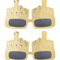 2 st Partysolglasögon med fingerpartyrekvisita Roliga glasögon Roliga glasögon Hipster solglasögon Vuxna barn fest Fancy dress kostymtillbehör> Tillbehör