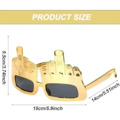 2 st Partysolglasögon med fingerpartyrekvisita Roliga glasögon Roliga glasögon Hipster solglasögon Vuxna barn fest Fancy dress kostymtillbehör> Tillbehör