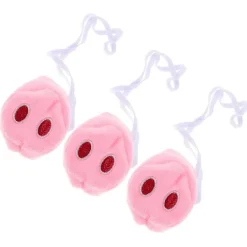 3 st Plysch Gris Näsa Kostym Tillbehör Djurtema Fest Cosplay Gris Näsa Bedårande Djur Näsa Rekvisita 6.5X4.5X3.5CM><noscript><img width=