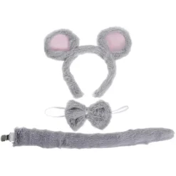 FMYSJ 3 st Plysch Mus Kostym Pannband med Öron, Fluga & Svans – Söt Tecknad Djuraccessoar för Halloweenfest Cosplay Utklädning för Vuxna (FMY) 23.00X18.00X1.50CM | Fyndiq> Tillbehör