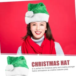 5 st Plysch Tomtehatt Kostymer för Män Bekväma Tomtehattar Julfesthatt Tomtehatt Julkostym Varm Tomtehatt Kort plysch><noscript><img width=