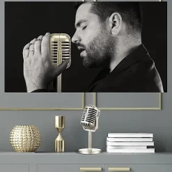 FMYSJ 4 st Retro Mikrofonrekvisita Modell Vintage Mikrofon Antik Mikrofon Leksaksmikrofon Scenbord (FMY)><noscript><img width=