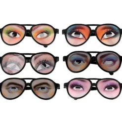 6 st Roliga Glasögon med Ögon Festglasögon för Barn Vuxna (Slumpmässigt Mönster)> Tillbehör