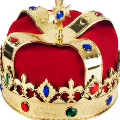 2 ST Roliga Partyhattar - Kunglig Juvelprydd Krona Kostymhatt för Barn och Vuxna, Födelsedagsfest eller Firande><noscript><img width=