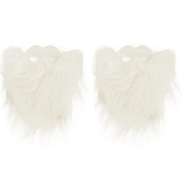 2 st Santadräkt Barn Santa Skägg Jultomte Skäggdräkt Vit Tomte Skägg Santa Mustascher Falskt Santa Skägg> Tillbehör