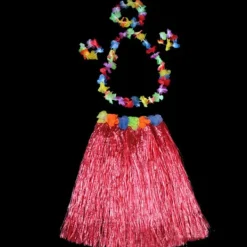 5 st/ set Hawaii Fancy Dress Gräskjol RÖD> Tillbehör