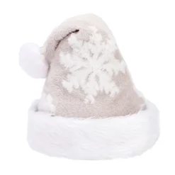 2 st Shu bomulls-sammet röd grå stor snöflinga julhatt><noscript><img width=