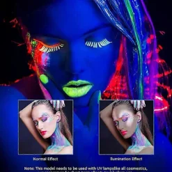 12 st Självlysande Ansikts- och Kroppsfärg, UV Svart Ljus Självlysande Sminkset><noscript><img width=