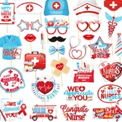 OCEAN 30 st Sjuksköterska Fotobås Rekvisita Sjuksköterska Examensfest Dekoration Fotobås Rekvisita Sjuksköterska Selfie Rekvisita> Tillbehör