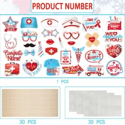 OCEAN 30 st Sjuksköterska Fotobås Rekvisita Sjuksköterska Examensfest Dekoration Fotobås Rekvisita Sjuksköterska Selfie Rekvisita> Tillbehör