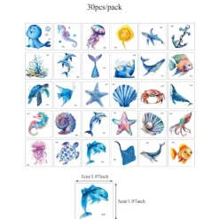 30 st Små Djur Tatuering Klistermärken Tiger Lejon Orm Temporära Tatueringar För Hand Ben Kroppskonst Vattentät Falsk Tatuering För Män Kvinnor{ds} Set-396 | Fyndiq> Smink