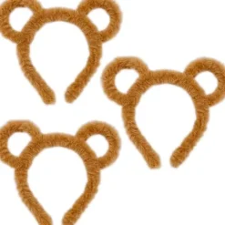 3 st Söt Chipmunk-Öron Hårband Tillbehör Set för Cosplay Halloween Djurdräkt Fest> Huvudbonader