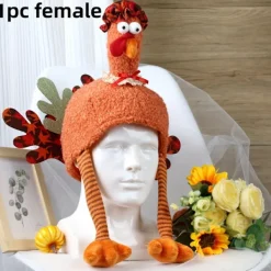 FMYSJ 1 st/2 st Thanksgiving 3D kalkonhattdekoration, lämplig för män och kvinnor, plyschhattdekoration, lämplig för Thanksgiving-fester, Thanksg (FMY) 1pc female | Fyndiq> Huvudbonader