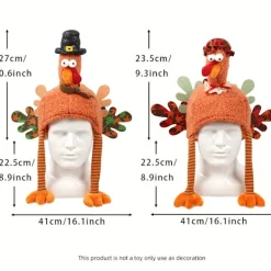 FMYSJ 1 st/2 st Thanksgiving 3D kalkonhattdekoration, lämplig för män och kvinnor, plyschhattdekoration, lämplig för Thanksgiving-fester, Thanksg (FMY) 1pc female | Fyndiq><noscript><img width=