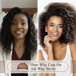 6 st Strumpor Peruk Mössor Ljus Brun Peruk Mössa För Spets Fram Peruk Silke Foder Väva Peruk Mössa Nät> Peruker