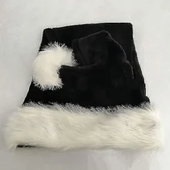 2 st svart tomteluva - Deluxe svart och vit julmössor för vuxna -xx><noscript><img width=