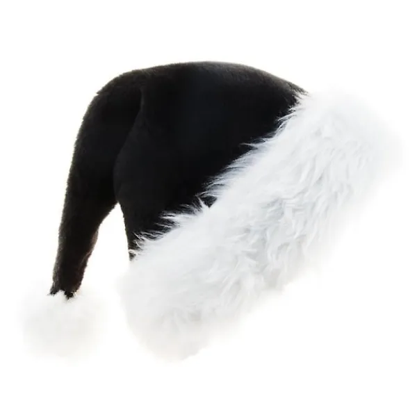 2 st svart tomteluva - Vuxen Deluxe svart och vit jultomteluva 2-pack> Tillbehör