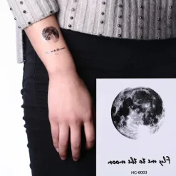 1 st Svart Vattentät Temporär Tatuering Klistermärke på Kropp Ben Vattenöverföring Sexig Spetsstrumpa Falsk Flash Tatuering för Flicka Kvinnor> Smink