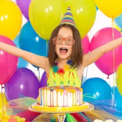 12 st 80-tals Party Solglasögon med Spjälor i Neonfärger, Ljusa Färger><noscript><img width=